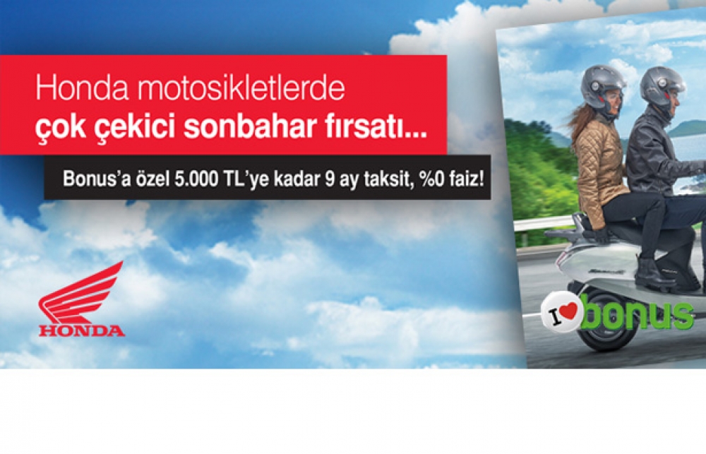 Honda Motosikletlerde Çok Çekici Sonbahar Fırsatı...