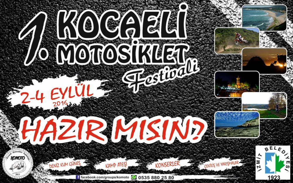 1. Kocaeli Motosiklet Festivali, Kerpe Kocaeli 2-4 Eylül 2016 