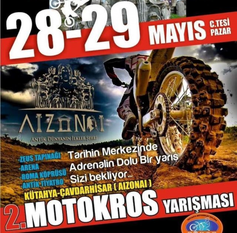 Kütahya Çavdarhisar (Aizanoi) 2. Motokros Yarışması 28-29 Mayıs 2016