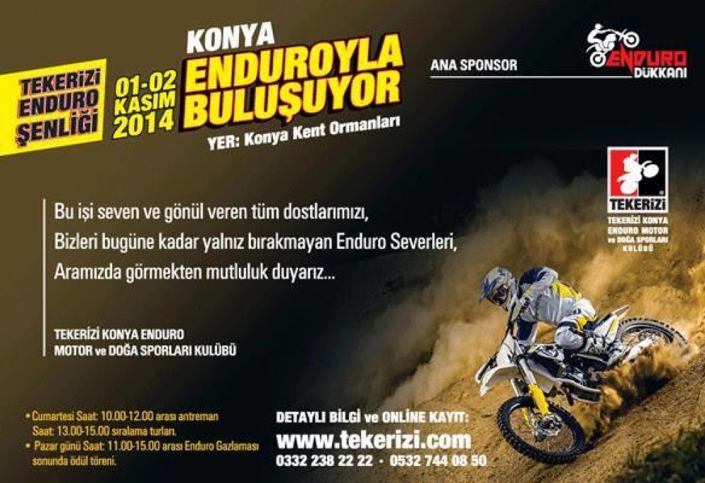 Konya Enduroyla Buluşuyor 01-02.11.2014