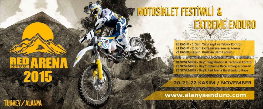 Red Arena Extreme Enduro Motosiklet Festivali Alanya Turkey 2015 