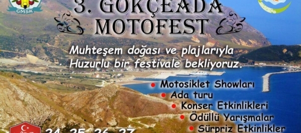 3. Gökçeada Motosiklet Festivali, Gökçeada Çanakkale 24-27 Ağustos 2017