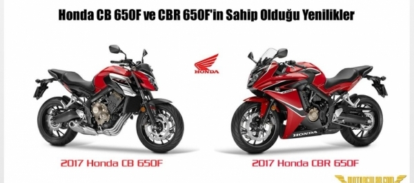 Honda CB 650F ve CBR 650F'in Sahip Olduğu Yenilikler