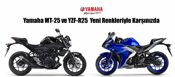 Yamaha MT-25 ve YZF-R25 Yeni Renkleriyle Karşınızda