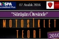 Sürüşün Ötesinde, RoadCraft Teori, 07 Aralık 2016